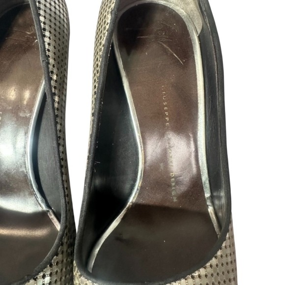 Giuseppe Zanotti Silver Metallic Peep-Toe Pumps‎ Size 38.5 - Picture 9 of 16